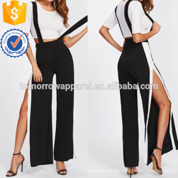 Crop Tee mit Side Split Jumpsuit Herstellung Großhandel Mode Frauen Bekleidung (TA4079SS)